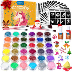 Bledras Glitter Tattoo Set packaging showcases vibrant colors for gifting
