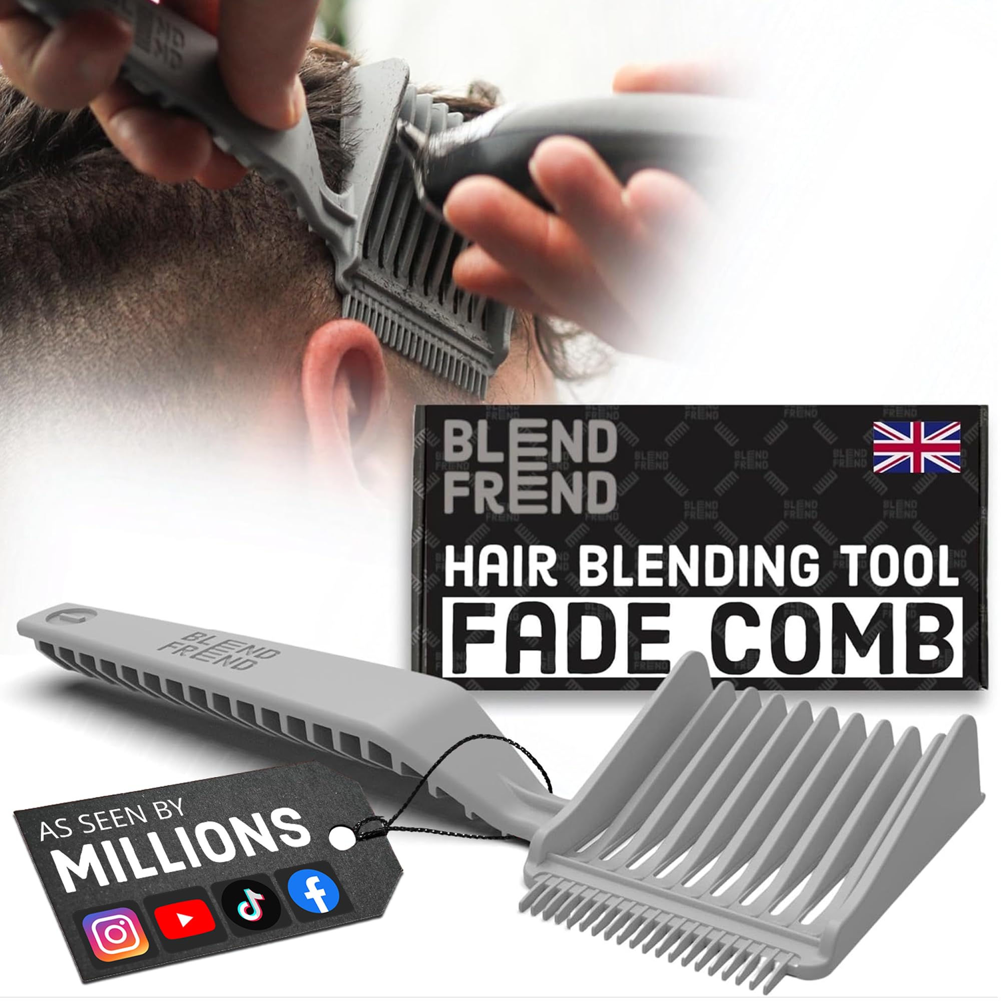 Blend Frend hair clipper comb original design for precise at-home blends.