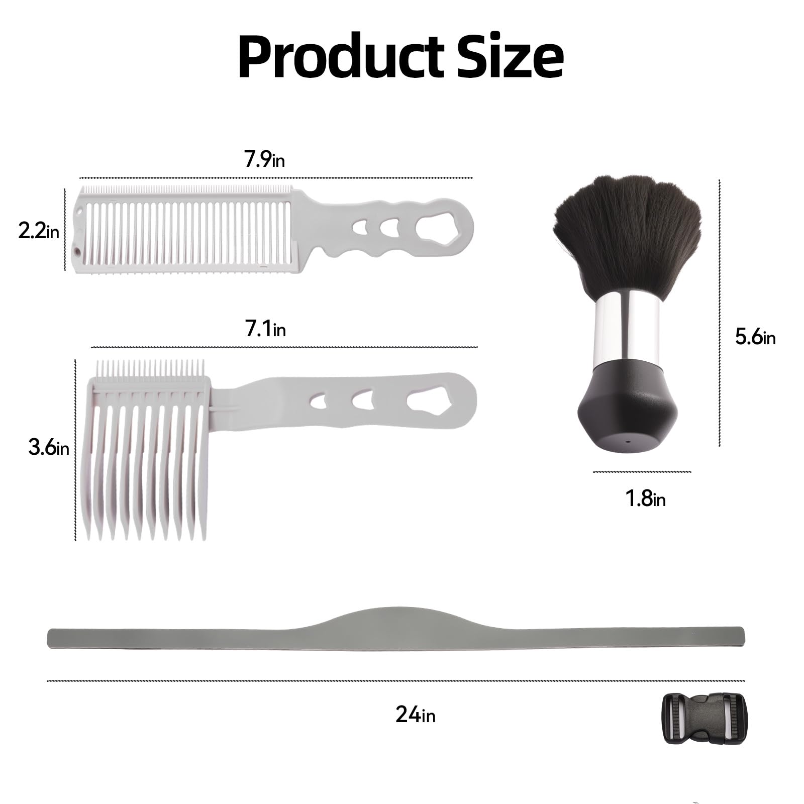 Blend Friend Fade Comb Set anti-slip coating keeps tools steady during cuts.