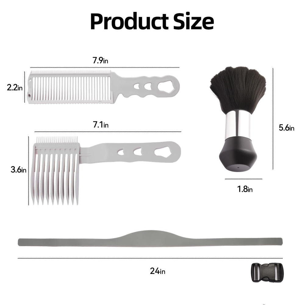 Blend Friend Fade Comb Set anti-slip coating keeps tools steady during cuts.