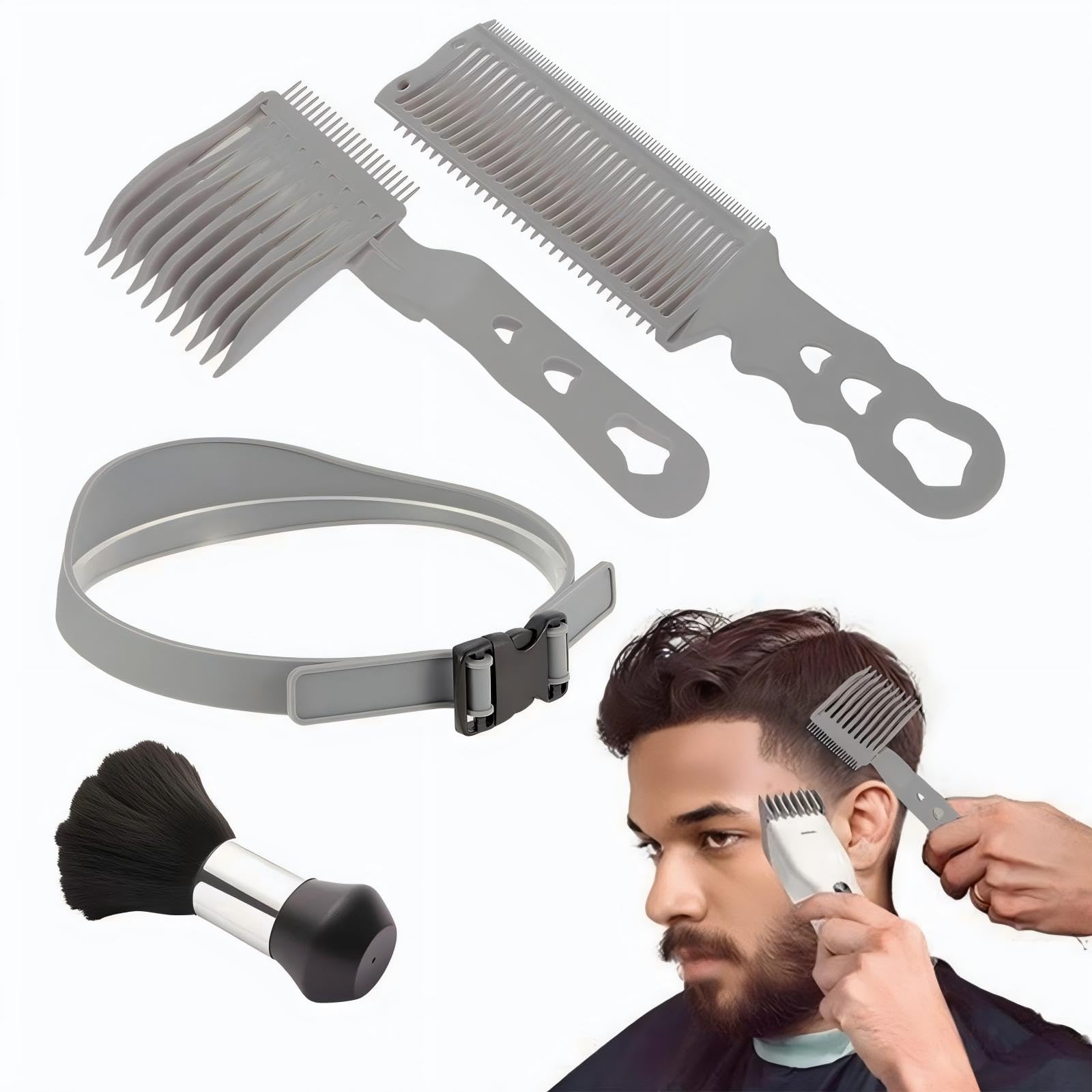 Blend Friend Fade Comb Set ergonomic handle reduces hand fatigue during trimming sessions.