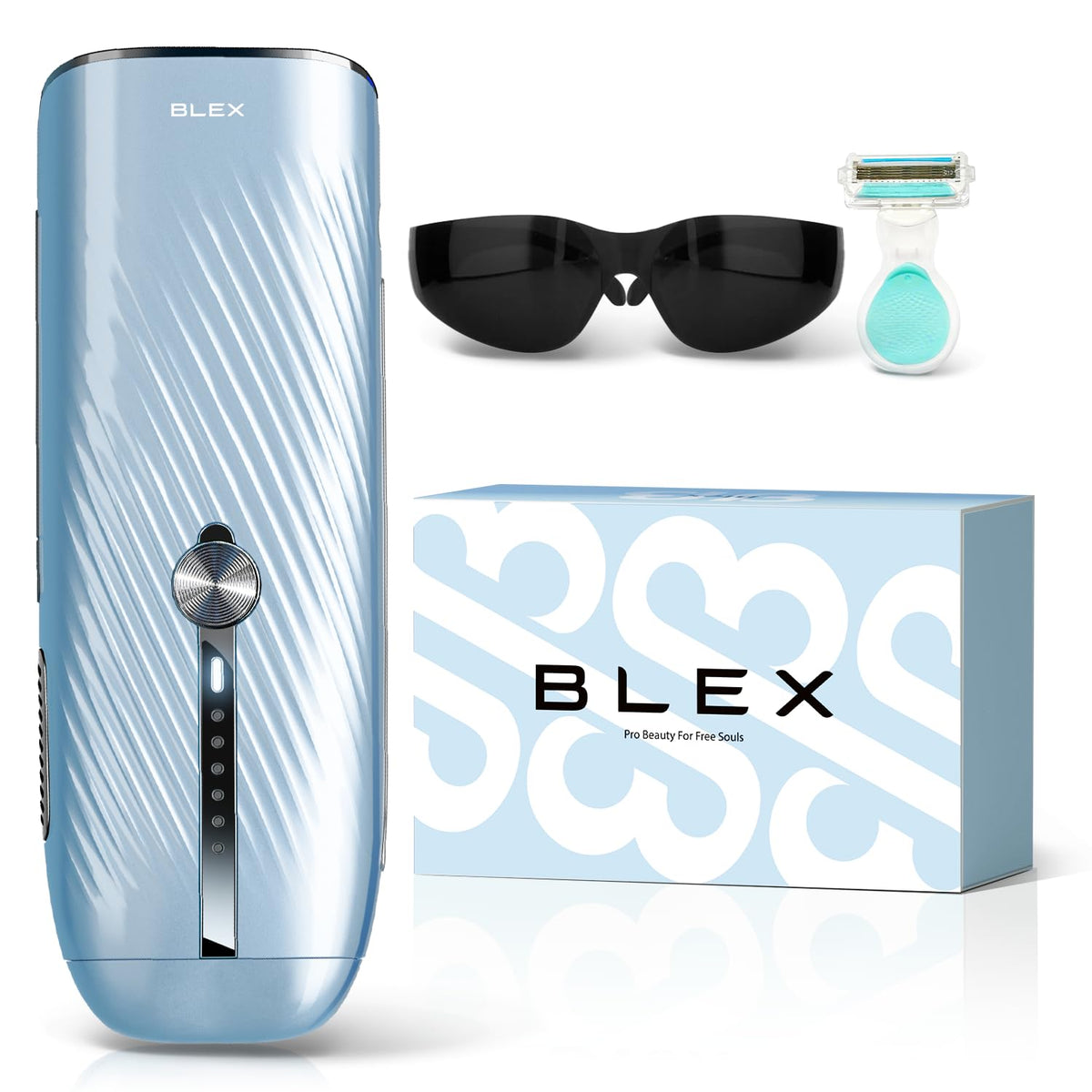 Blex laser removal device front view for salon-like at-home care