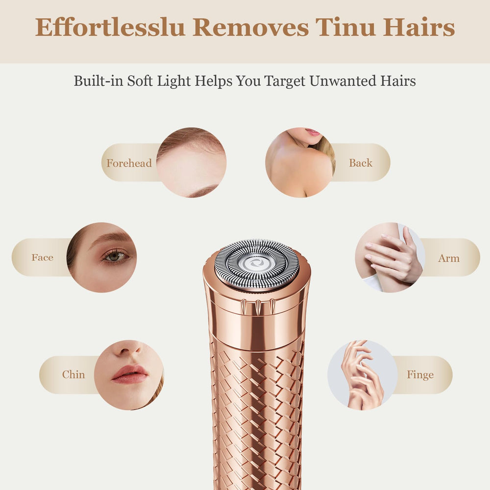 BLIBEE skin-safe head on cheek and lip for painless, non-pulling hair removal