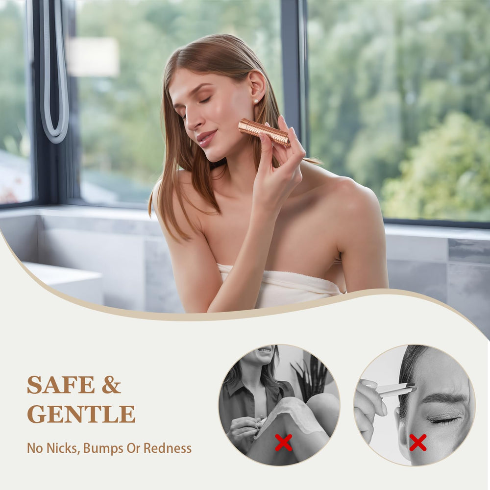 BLIBEE two-color replacement heads in silver and rose gold for hygiene and personalization