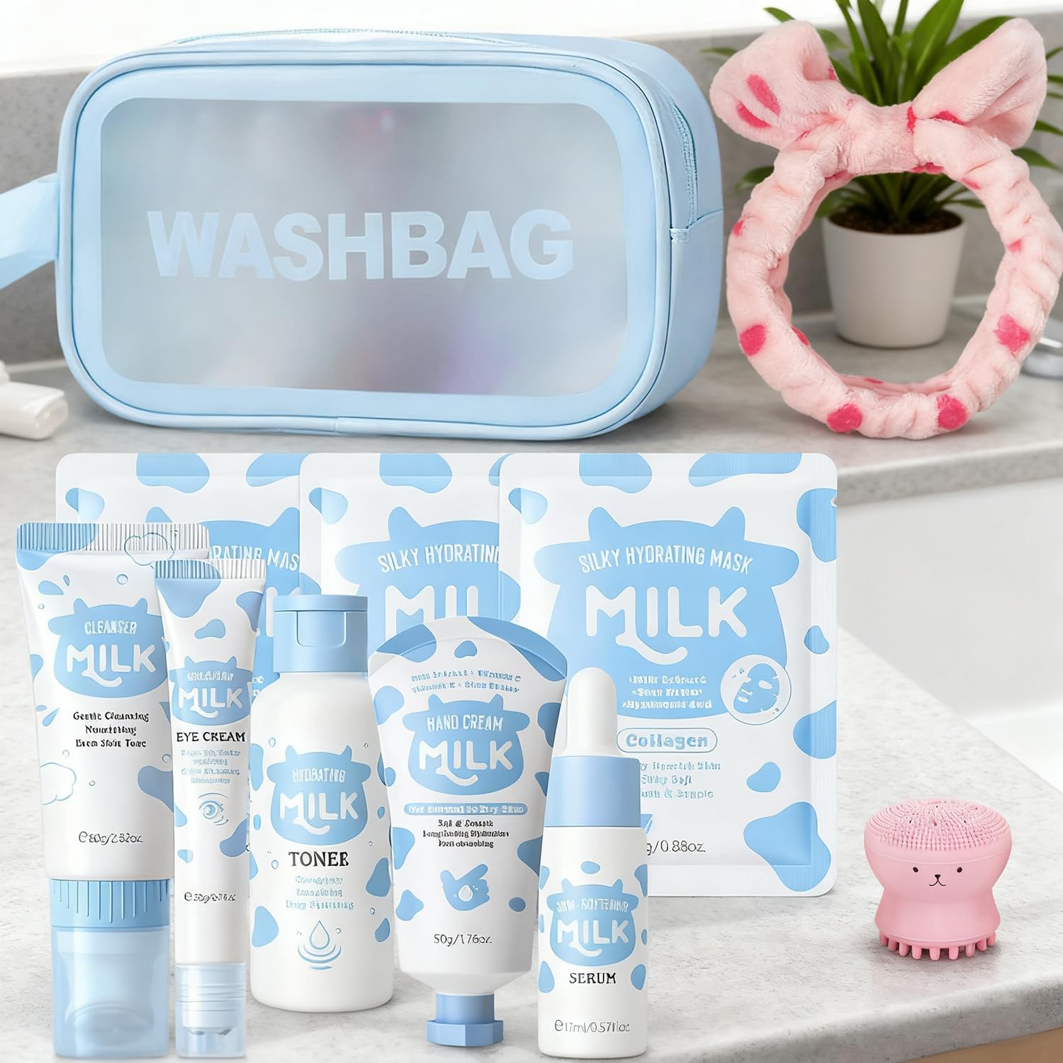 Blibling Milk Skincare Set Face Masks Pack for nourishing at-home spa days