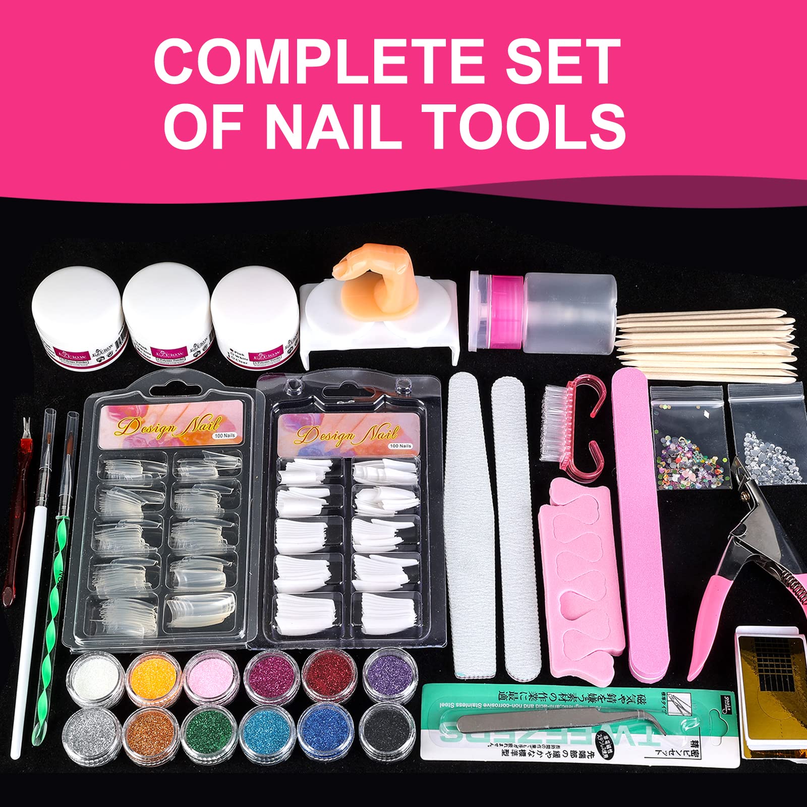 BLIFF acrylic nail kit beginners DIY toolkit supports home manicures.