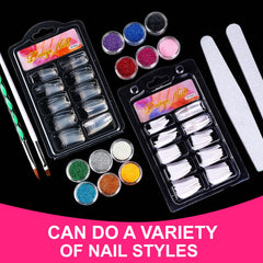 BLIFF acrylic nail kit beginners nail tips 2-box for starter designs.