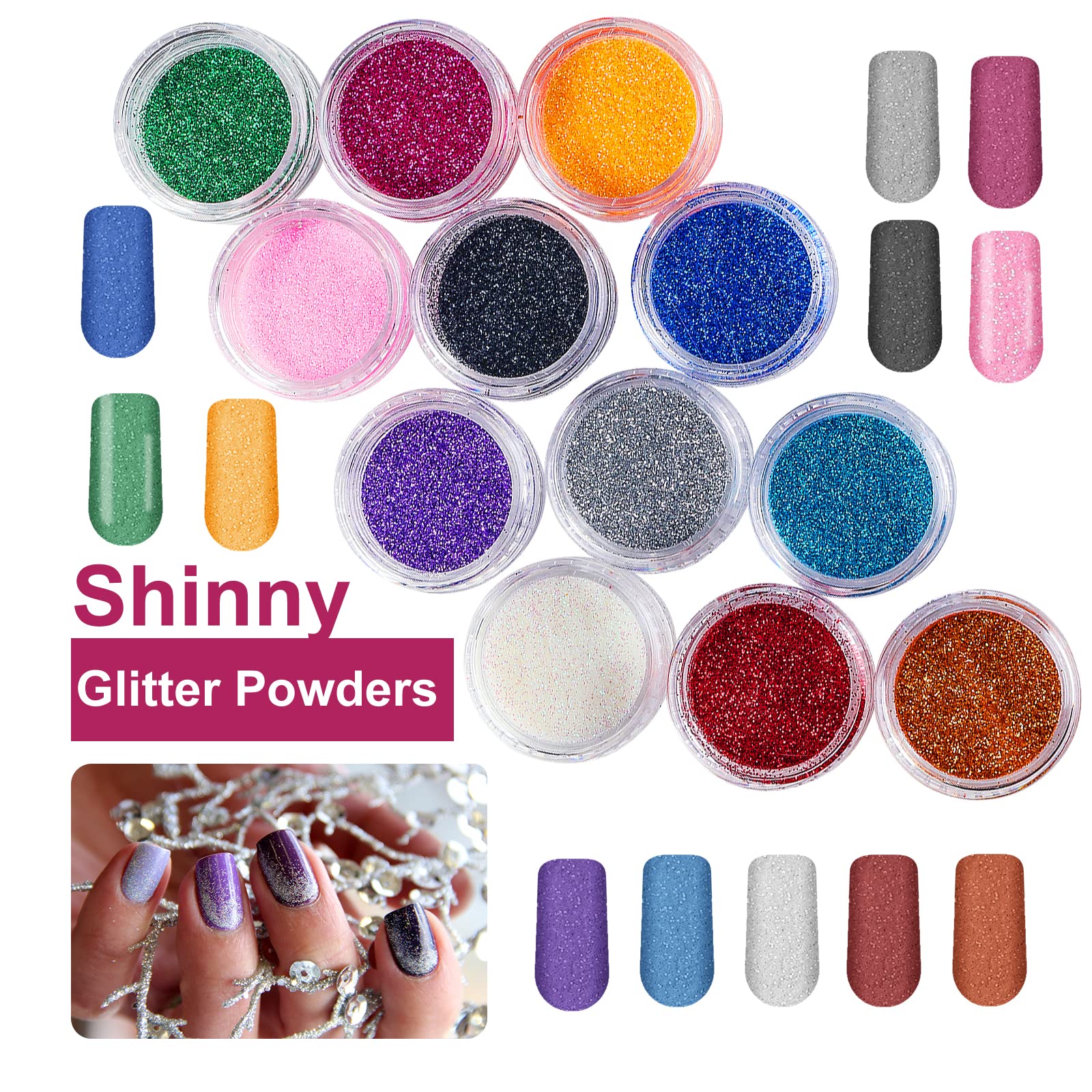 BLIFF acrylic nail kit beginners sequins decorative accents for creativity.