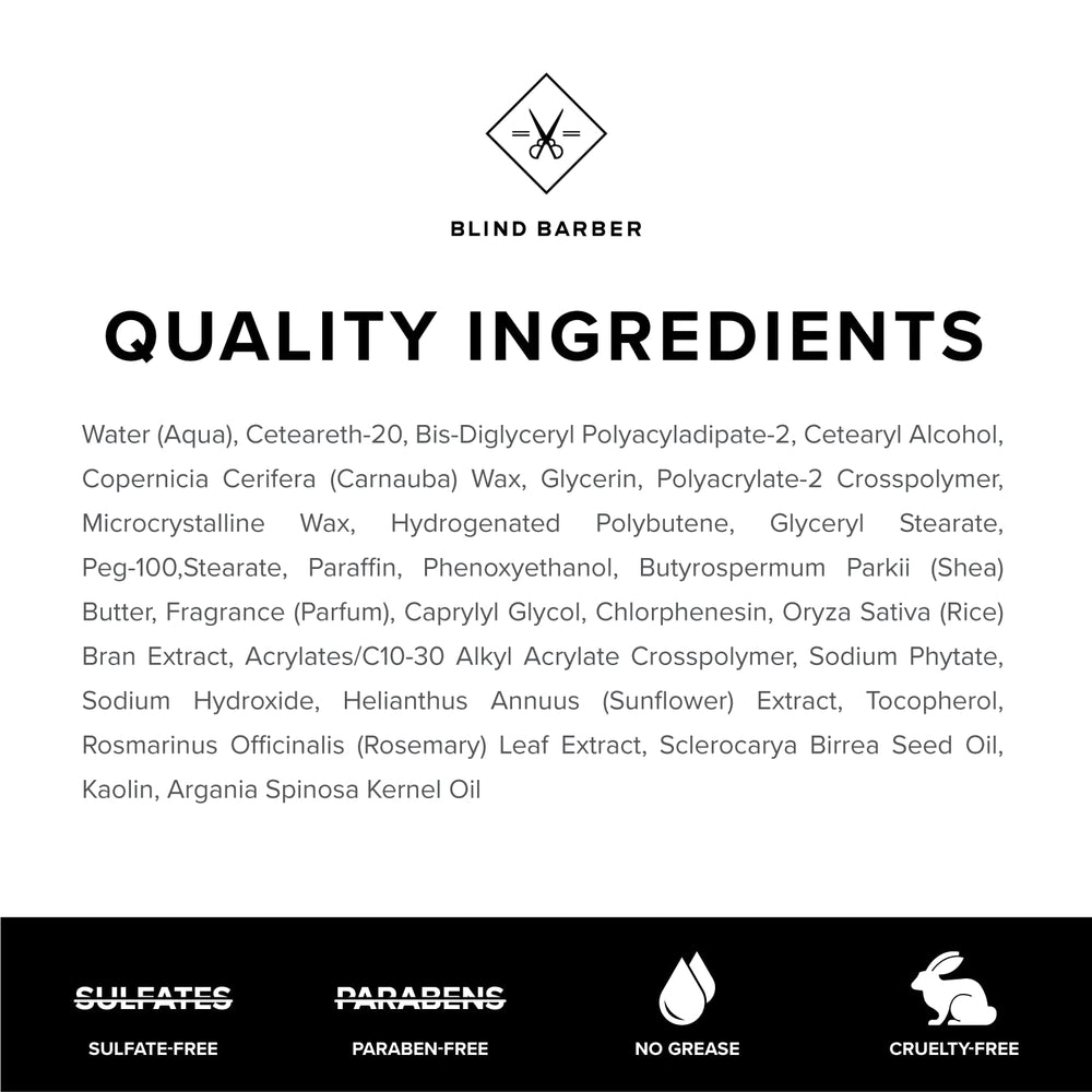 Men styling with Blind Barber Bryce Harper Hair Clay for matte control.