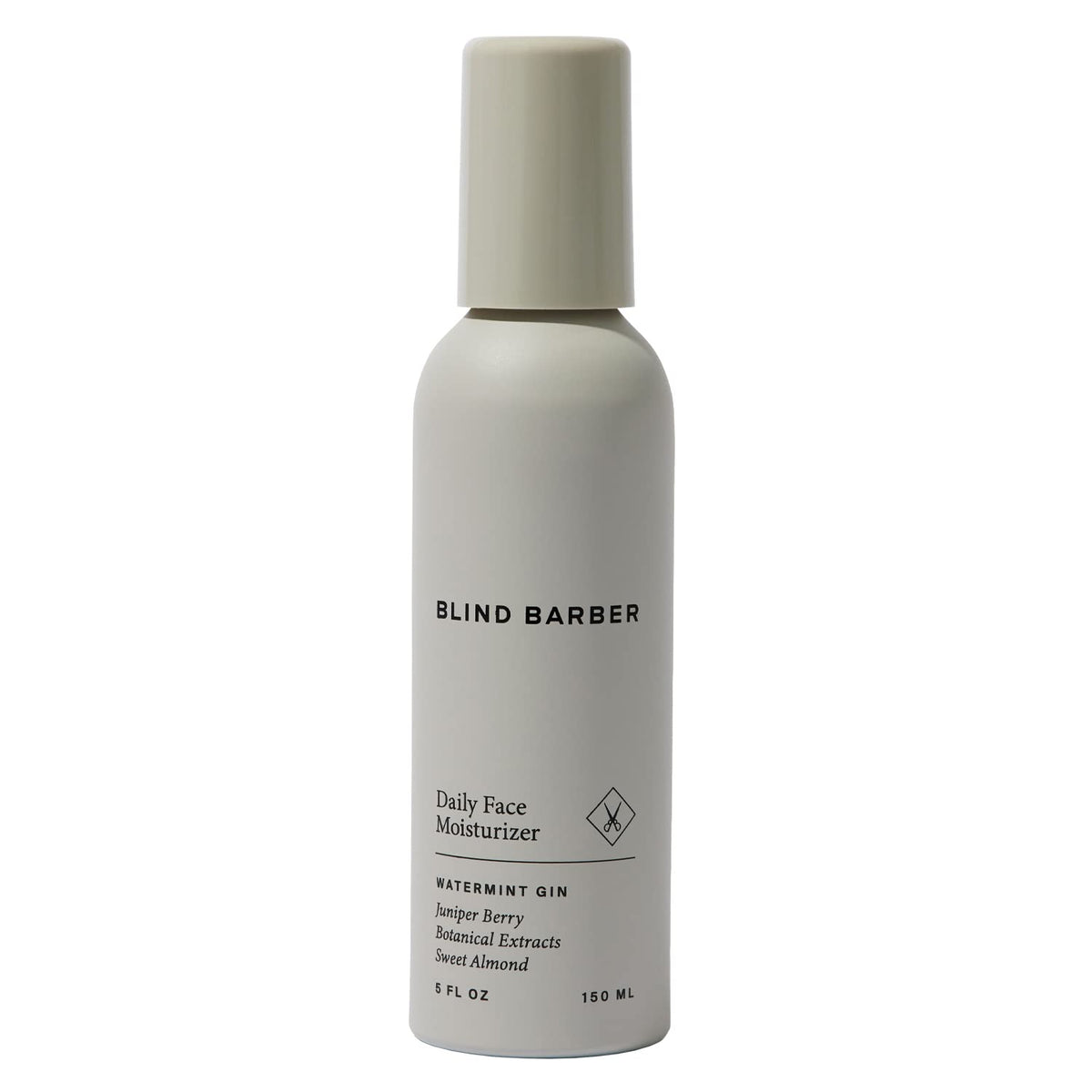 Blind Barber Daily Face Moisturizer bottle closeup highlighting hydration for balanced skin