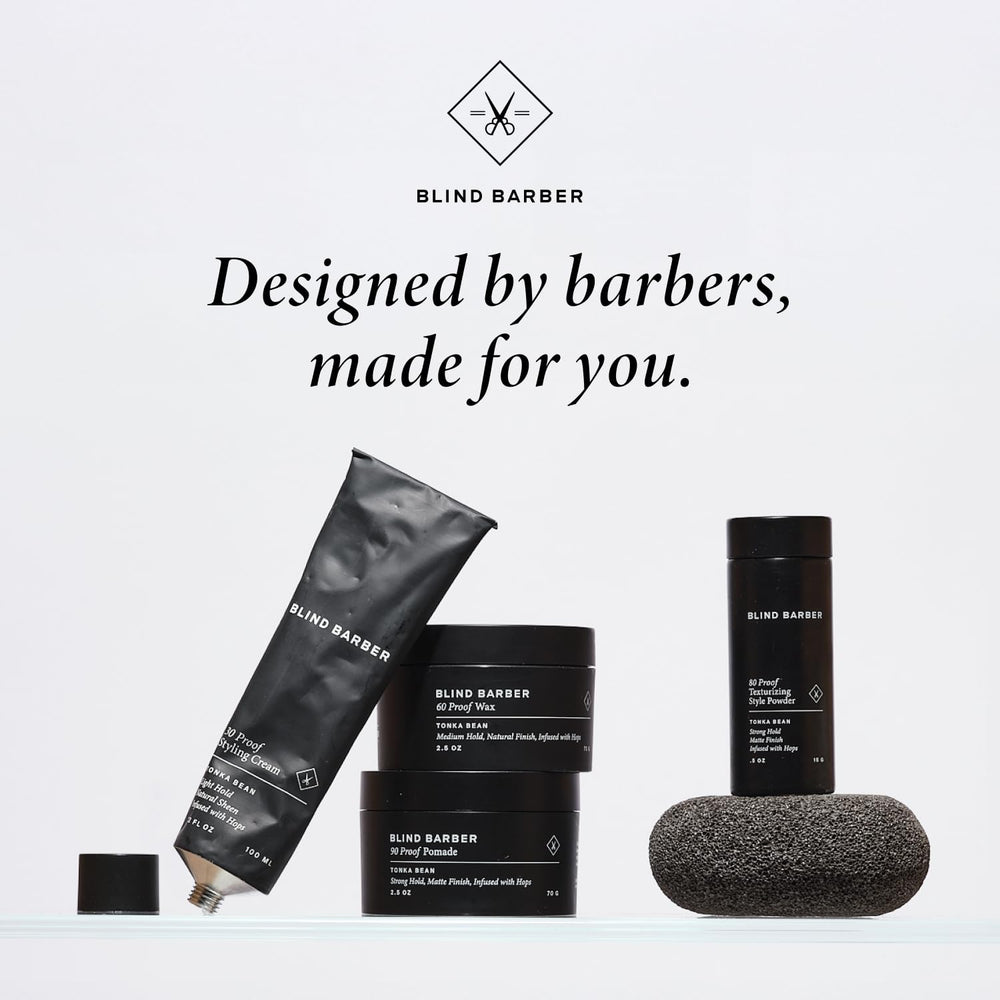 Blind Barber Lemongrass Tea after-use hair appears soft with light shine.