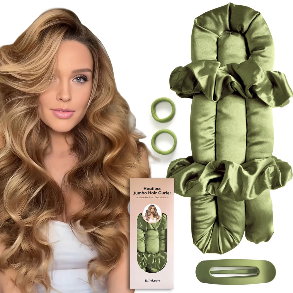 BLINKEEN jumbo heatless curl headband creating overnight voluminous waves