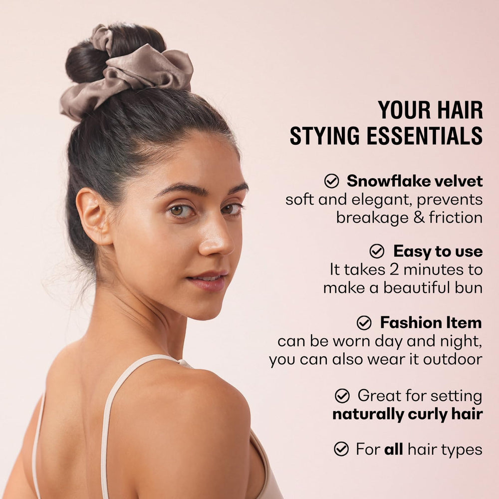 BLINKEEN heatless curling scrunchie pillow-setup highlights gentle fabric against strands
