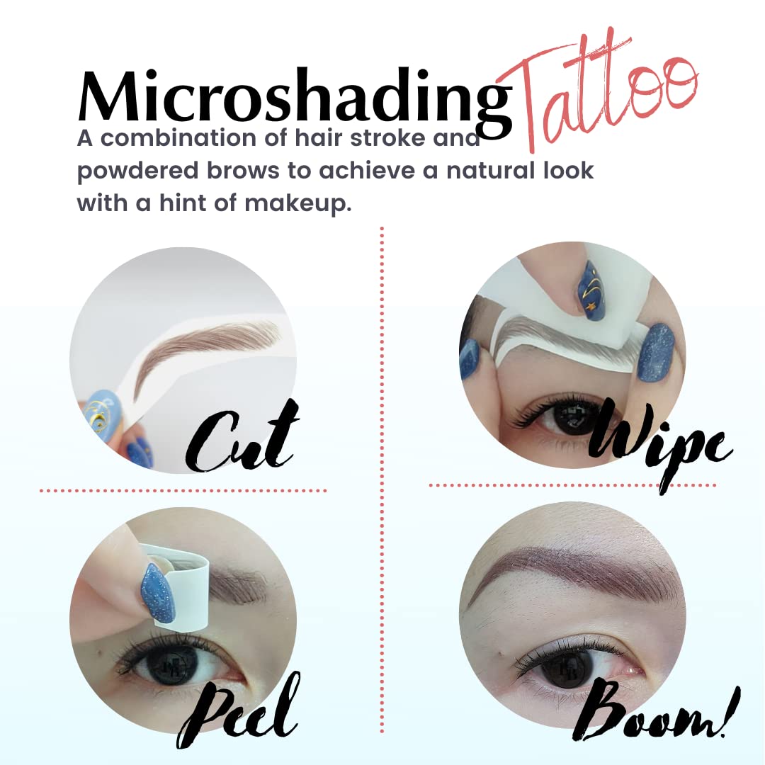 Bliss and Beyond USA no-pain design eyebrow stickers with soft hair-stroke definition.
