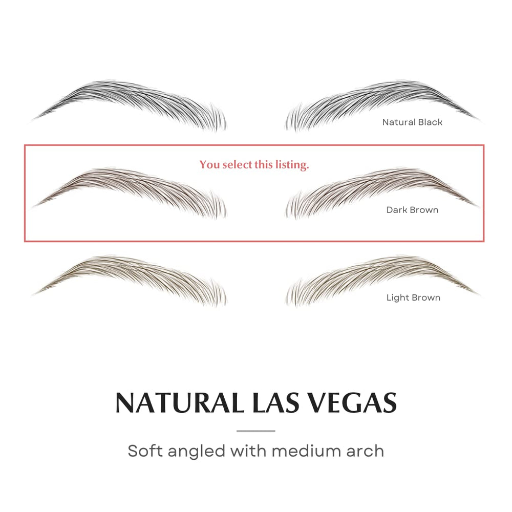 Bliss and Beyond USA real hair-stroke eyebrow stickers provide natural-looking brows.