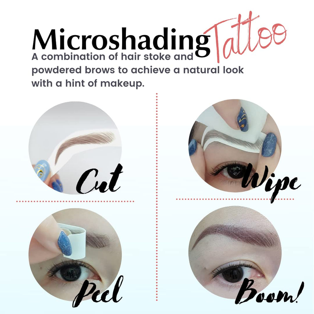 Bliss and Beyond USA shower-safe brow tattoos stay put in water.