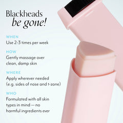 Bliss Blackhead Breakdown pink clay texture on skin suggests gentle cleansing.