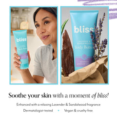 Bliss Body Butter in spa-like setting for daily moisture.