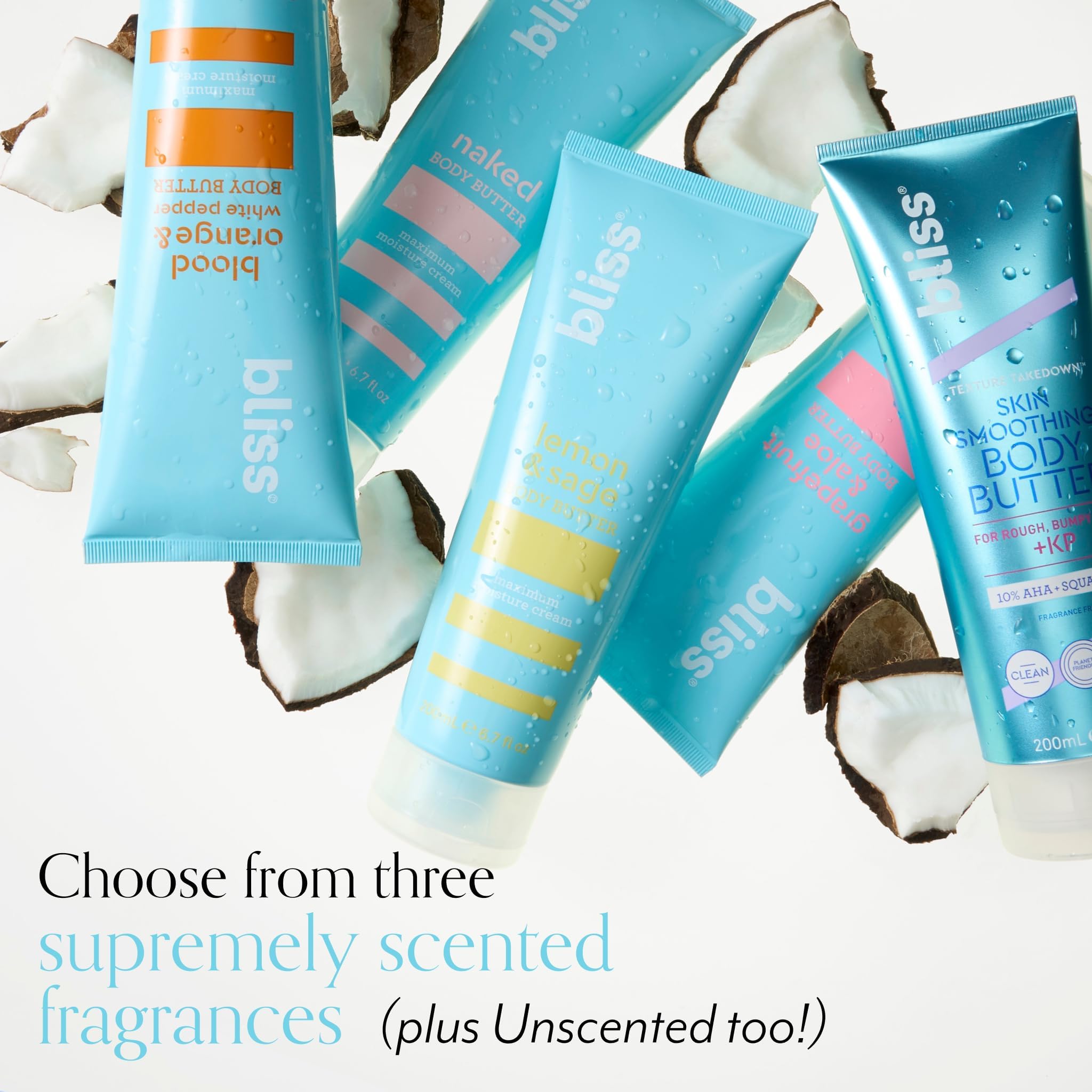 Close-up texture of Bliss Body Butter reveals rich, creamy consistency