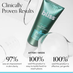 Bliss Clear Genius back-application showcases on-body treatment for blemish-prone areas