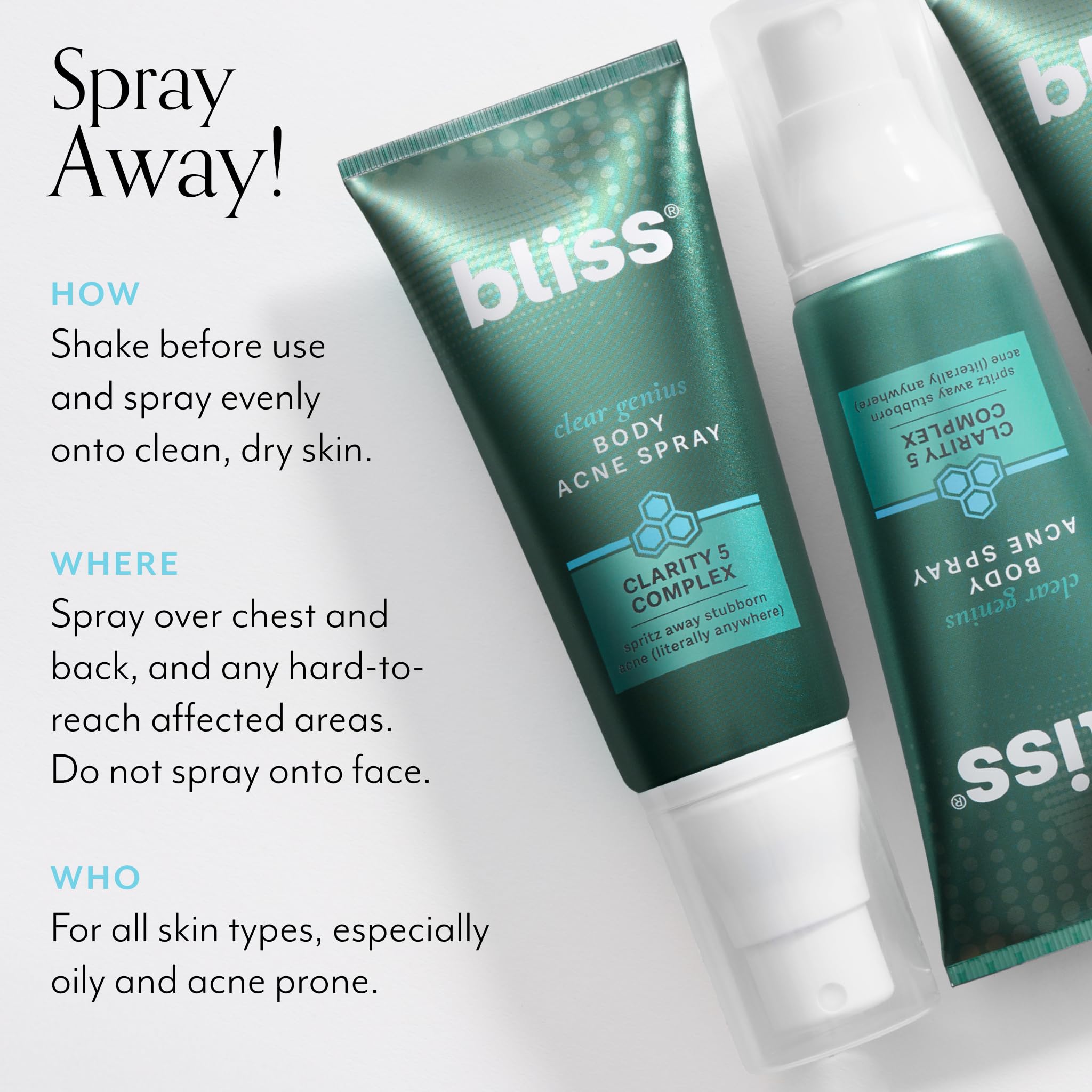 Bliss Clear Genius post-workout spray helps quick, residue-free body care