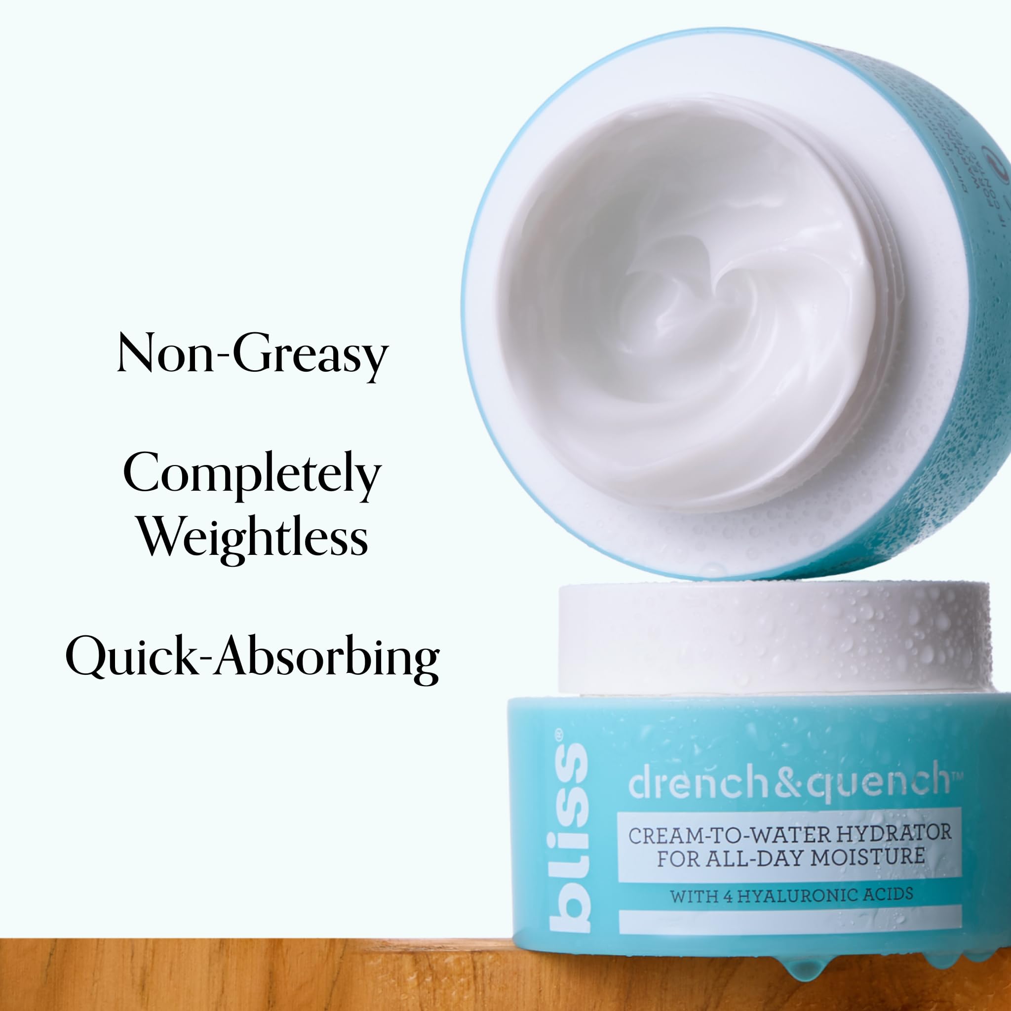 Bliss Drench & Quench application scene demonstrates easy massaging technique