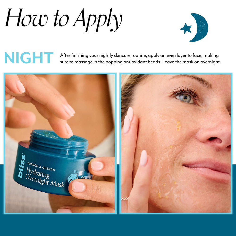 Bliss Drench & Quench texture closeup highlighting hydrating jelly formula