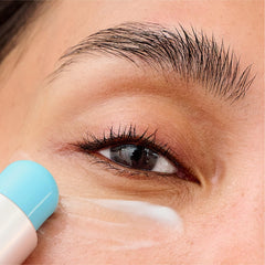 Bliss Eye Do All Things Hydrating Eye Gel blue sheen closeup emphasizes shadow minimization.