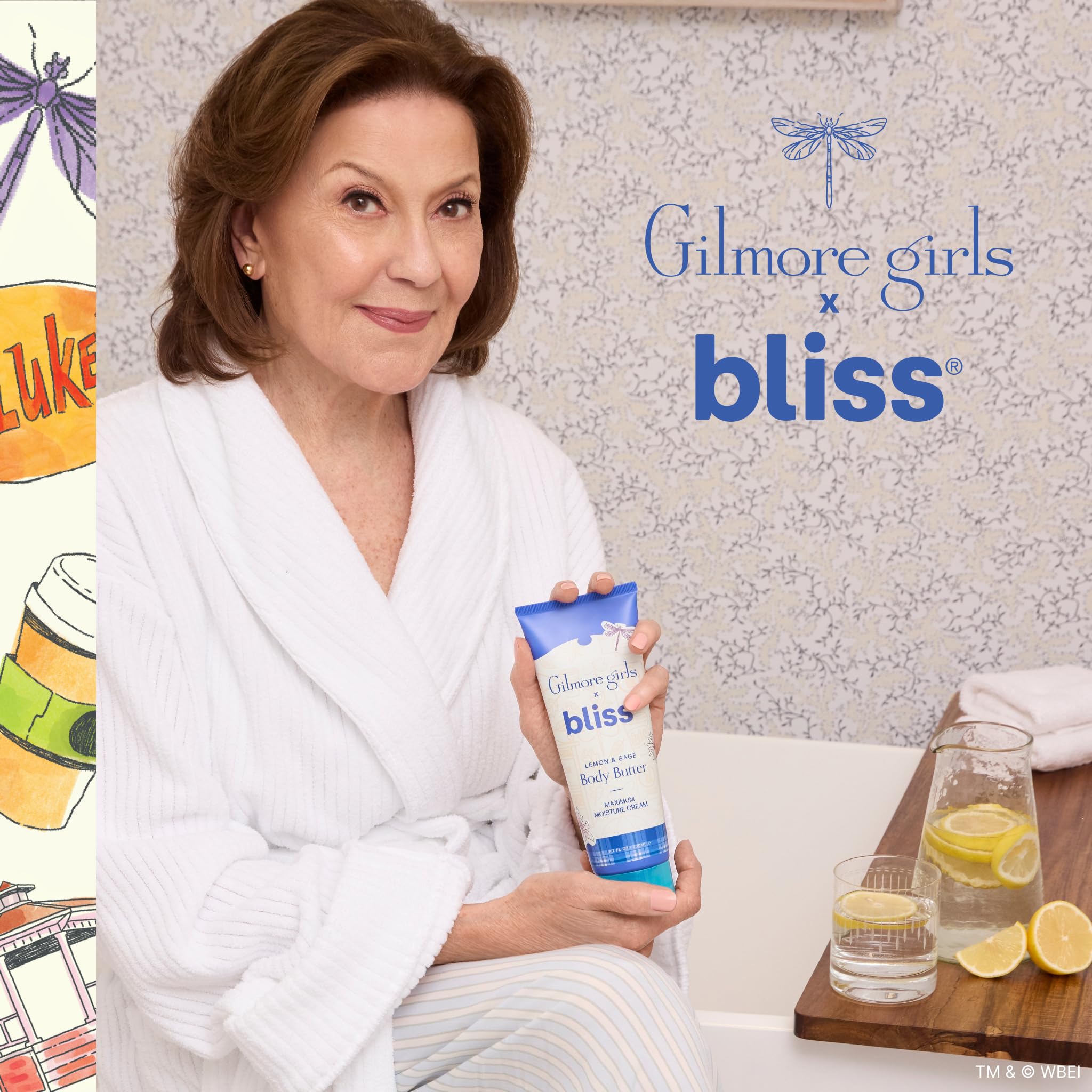 Bliss Gilmore Girls x Lemon & Sage Body Butter texture detail highlights silky finish.