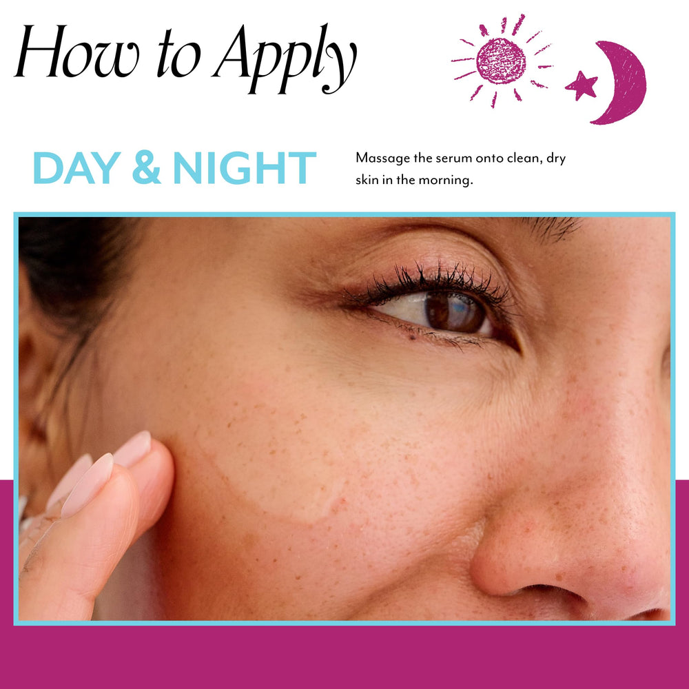 Bliss Glow & Hydrate Serum hyaluronic-acid illustration emphasizes deep hydration and plumpness