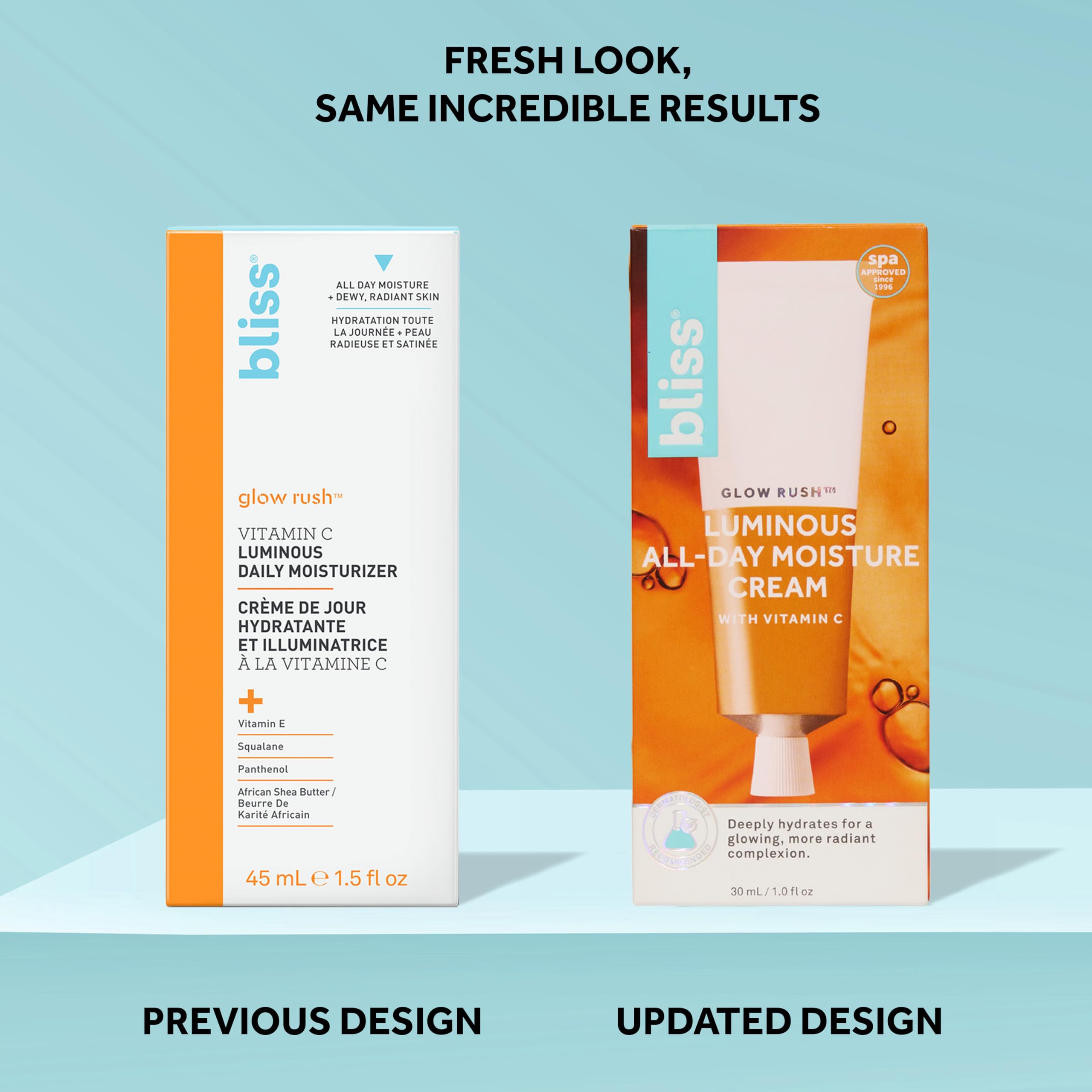 Bliss Glow Rush dewy glow finish after full absorption