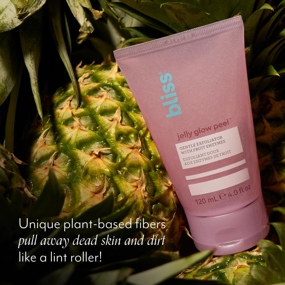 Bliss Jelly Glow Peel with pineapple and papaya enzymes for gentle exfoliation.