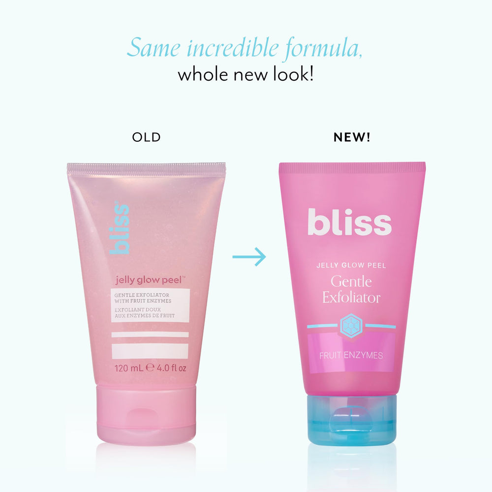 Bliss Jelly Glow Peel texture close-up shows a smooth gel without harsh scrubs.