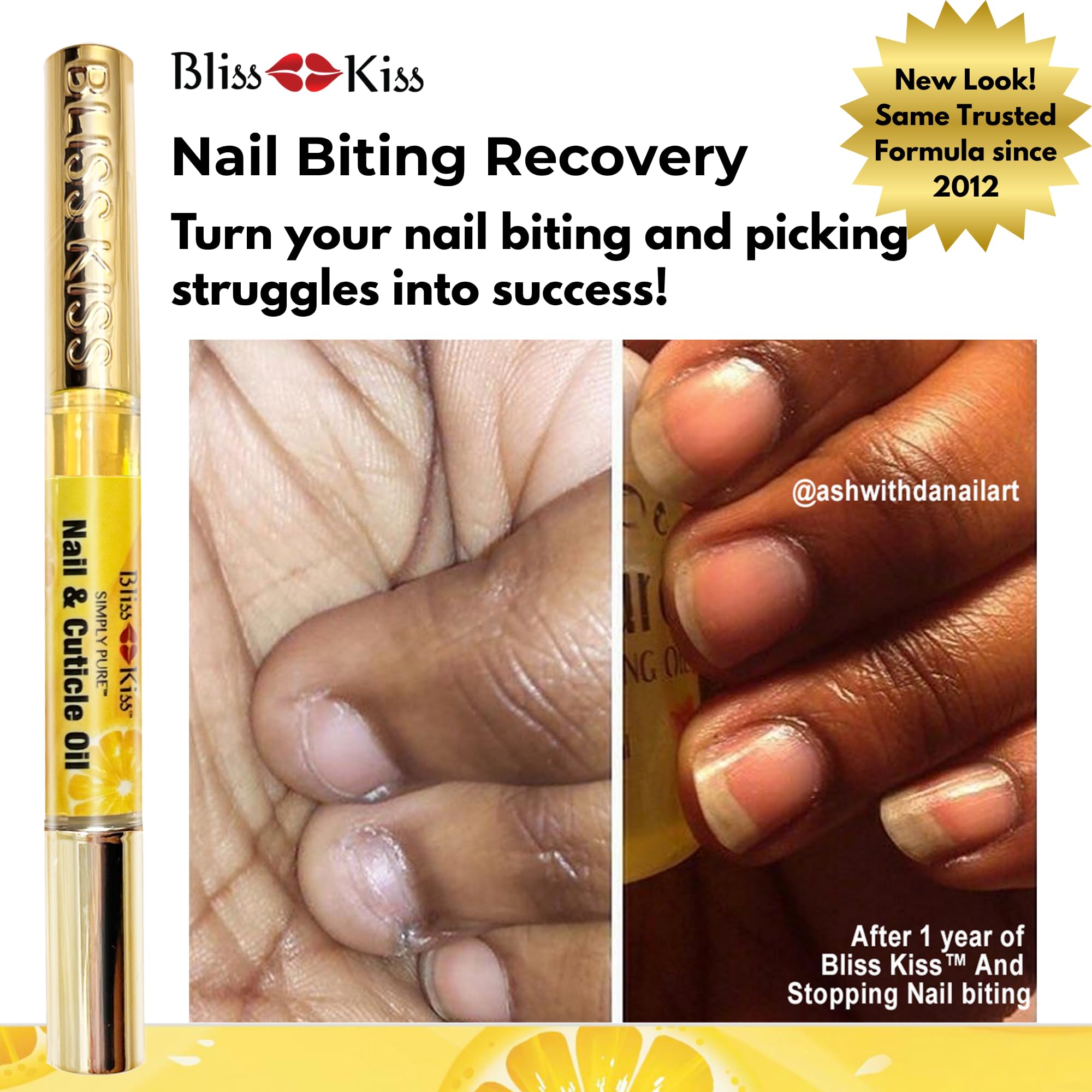 Bliss Kiss cuticle oil pen applying to nails for hydration.