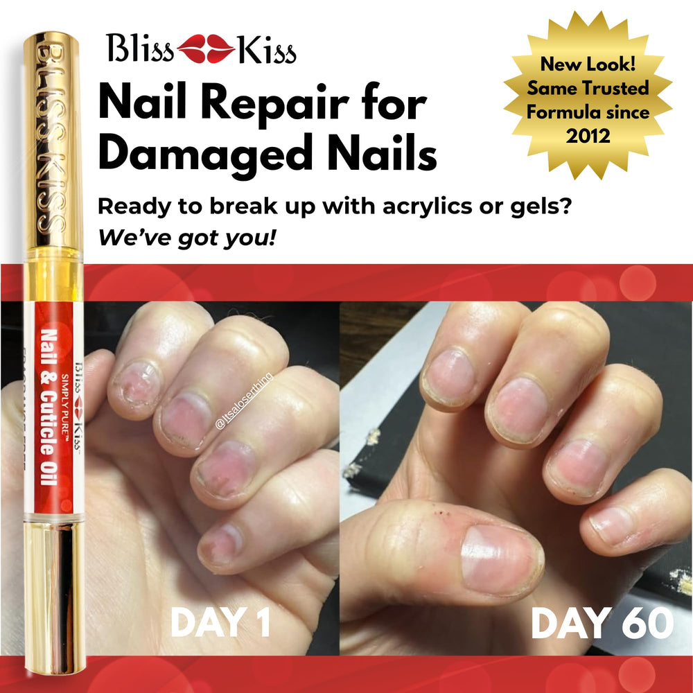 Bliss Kiss fragrance-free nail oil pen ingredients with jojoba and vitamin E.