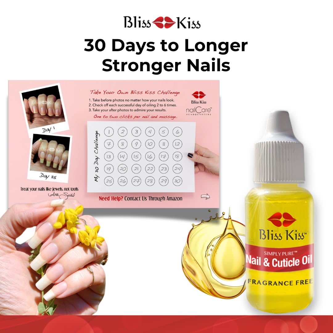 Bliss Kiss fragrance-free formula hydrating skin around nails and cuticles.