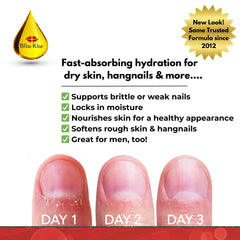 Bliss Kiss jojoba oil blend nail growth oil application for moisturized nails.