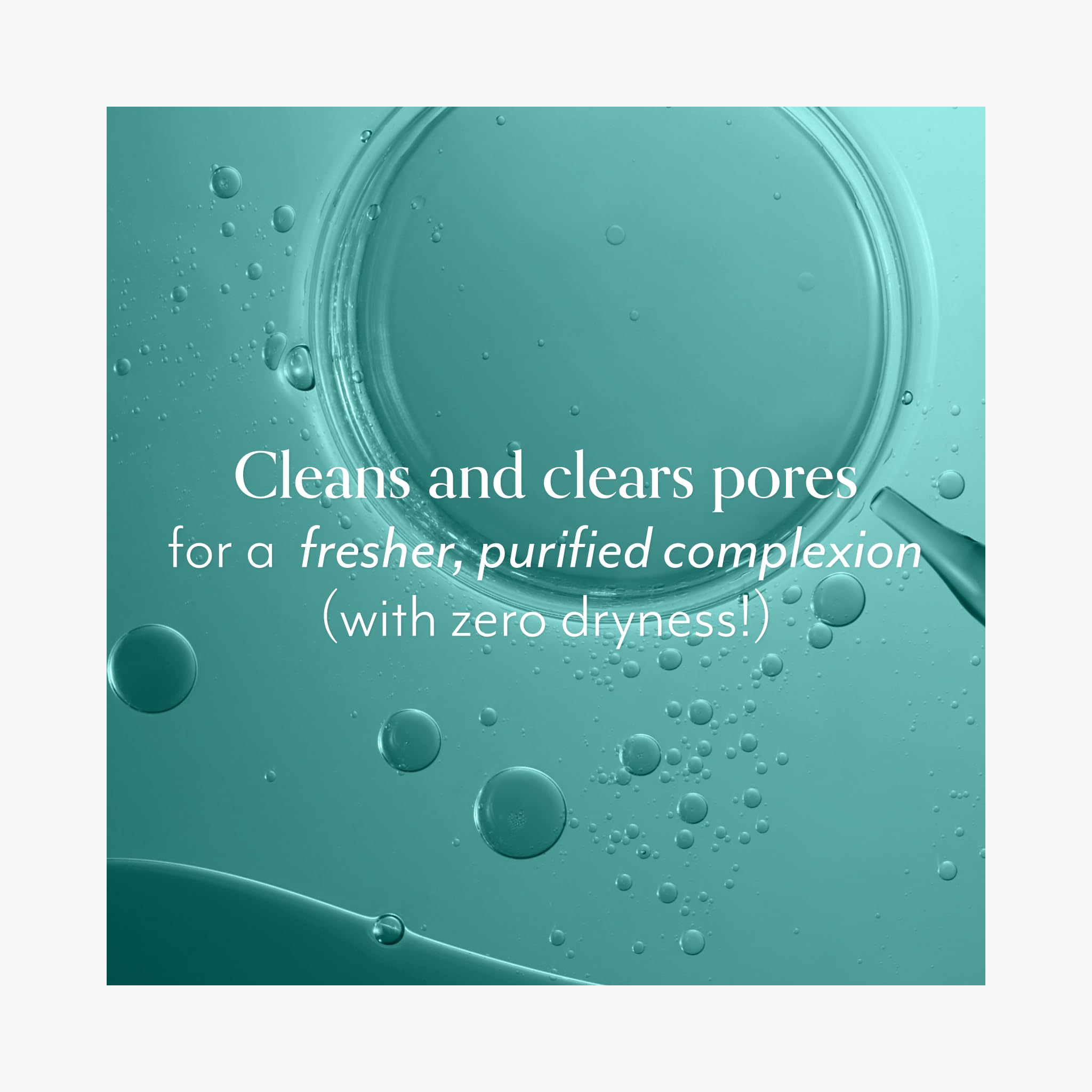 Bliss Non-drying formula closeup suggests comfortable cleansing without stripping moisture.
