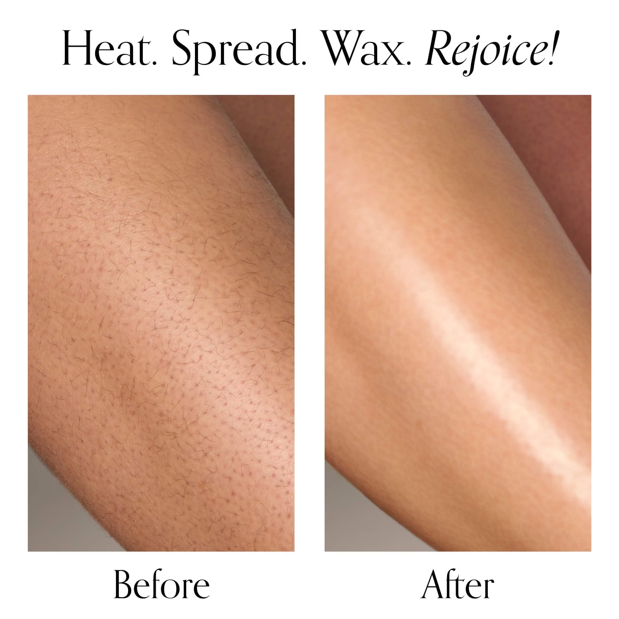 Bliss Poetic Waxing Kit pot closeup shows smooth stripless wax texture