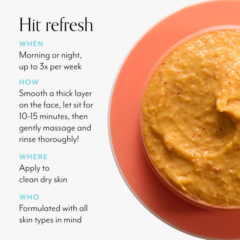 Bliss pumpkin enzyme mask close-up highlights natural AHAs through pumpkin enzymes