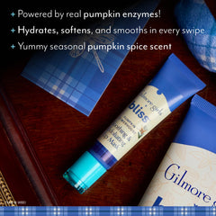 Bliss Pumpkin Powerhouse Lip Mask used as an overnight treatment for renewed softness.