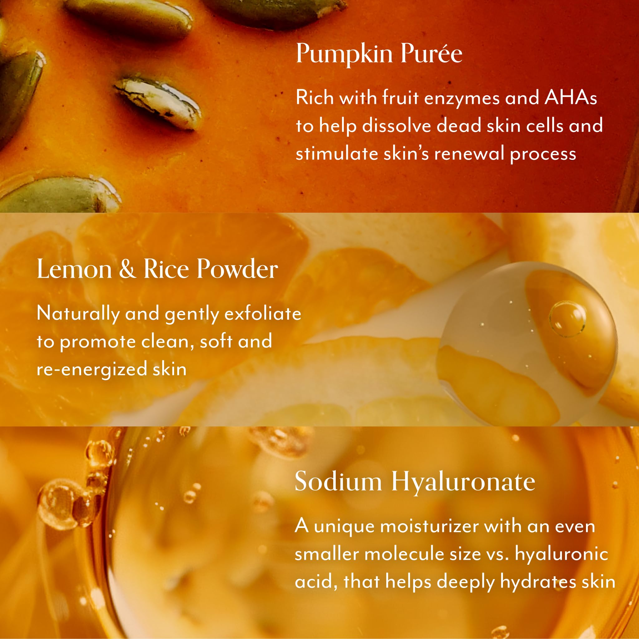 Bliss Pumpkin Powerhouse mask swatch demonstrates creamy texture for smooth application