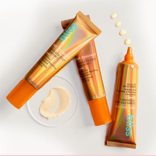 Bliss Rest Assured Eye Cream packaging and brand logo convey trusted quality.