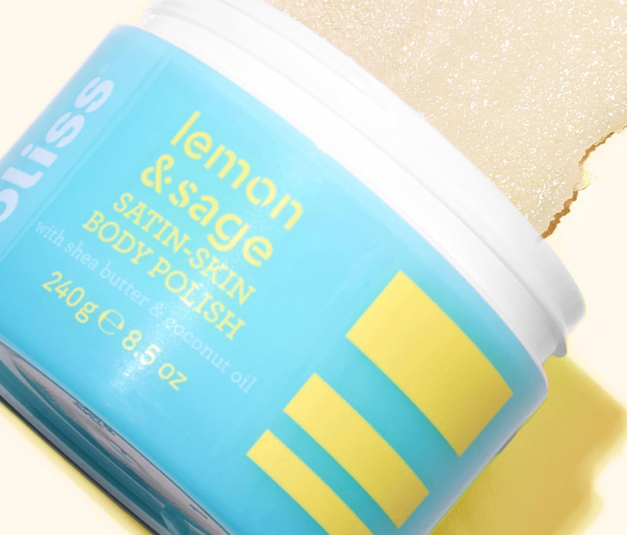 In-shower use image for Bliss Satin-Skin Body Polish showing quick, residue-free pampering.