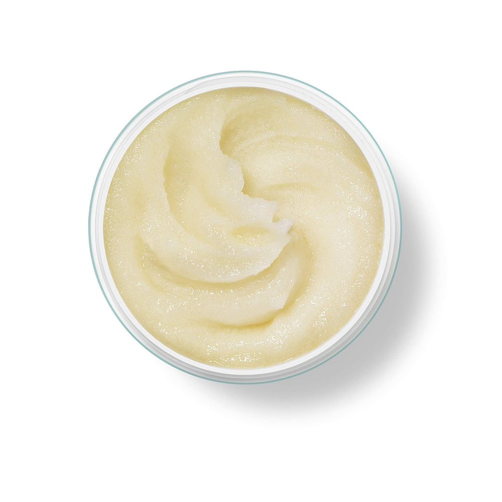 Coconut and jojoba oil blend in Bliss Satin-Skin Body Polish for hydration.