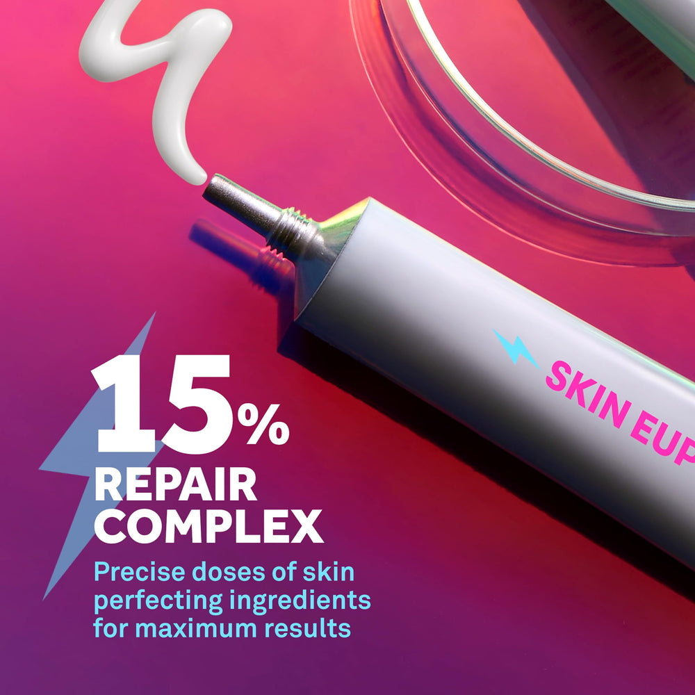 Bliss Skin Euphoria application closeup showing smoothing and dewy skin potential.