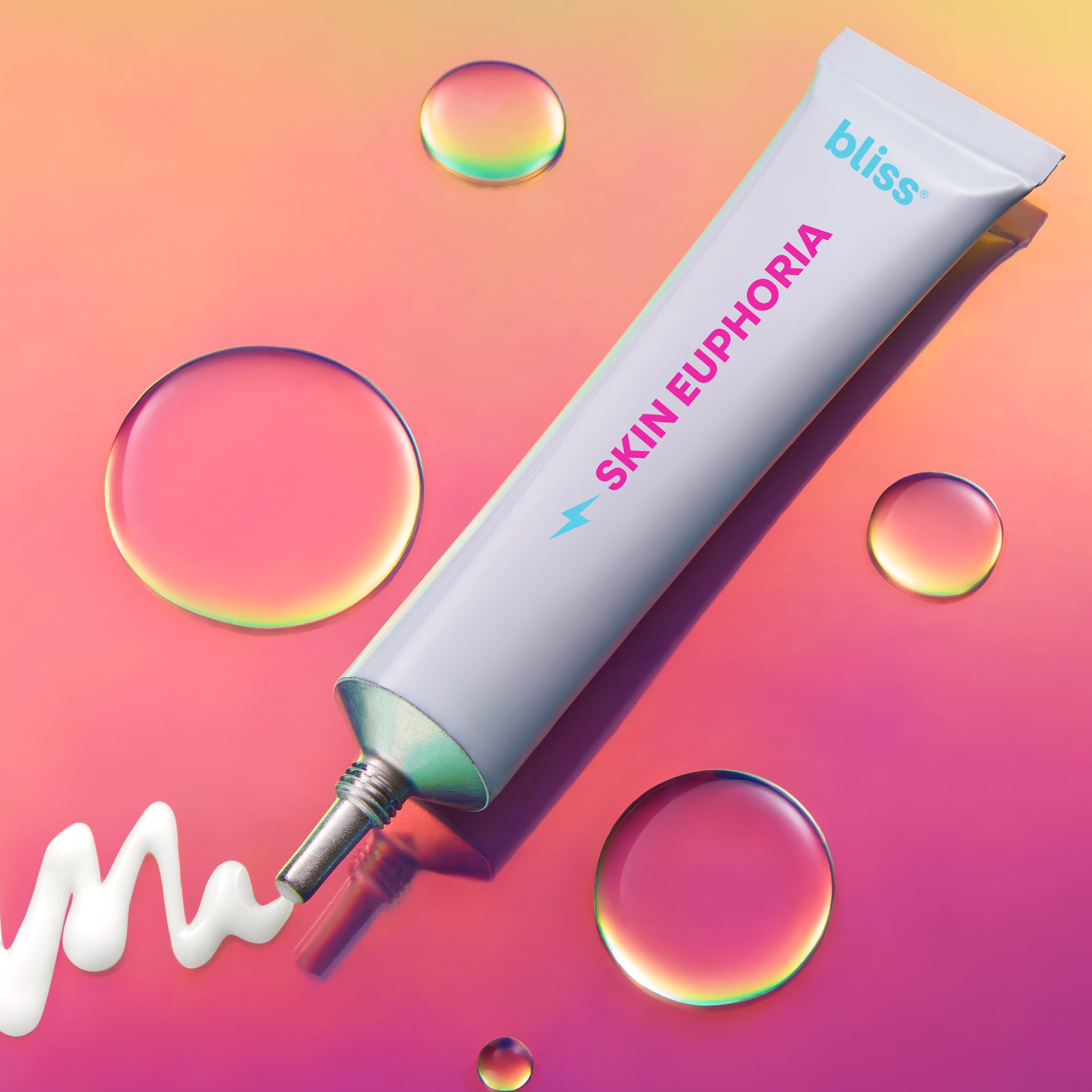 Bliss Skin Euphoria texture closeup reveals lightweight formula for layering.