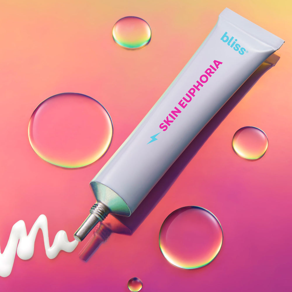 Bliss Skin Euphoria texture closeup reveals lightweight formula for layering.