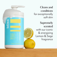 Bliss Soapy Suds fragrance lemon-sage highlights energizing shower ritual.