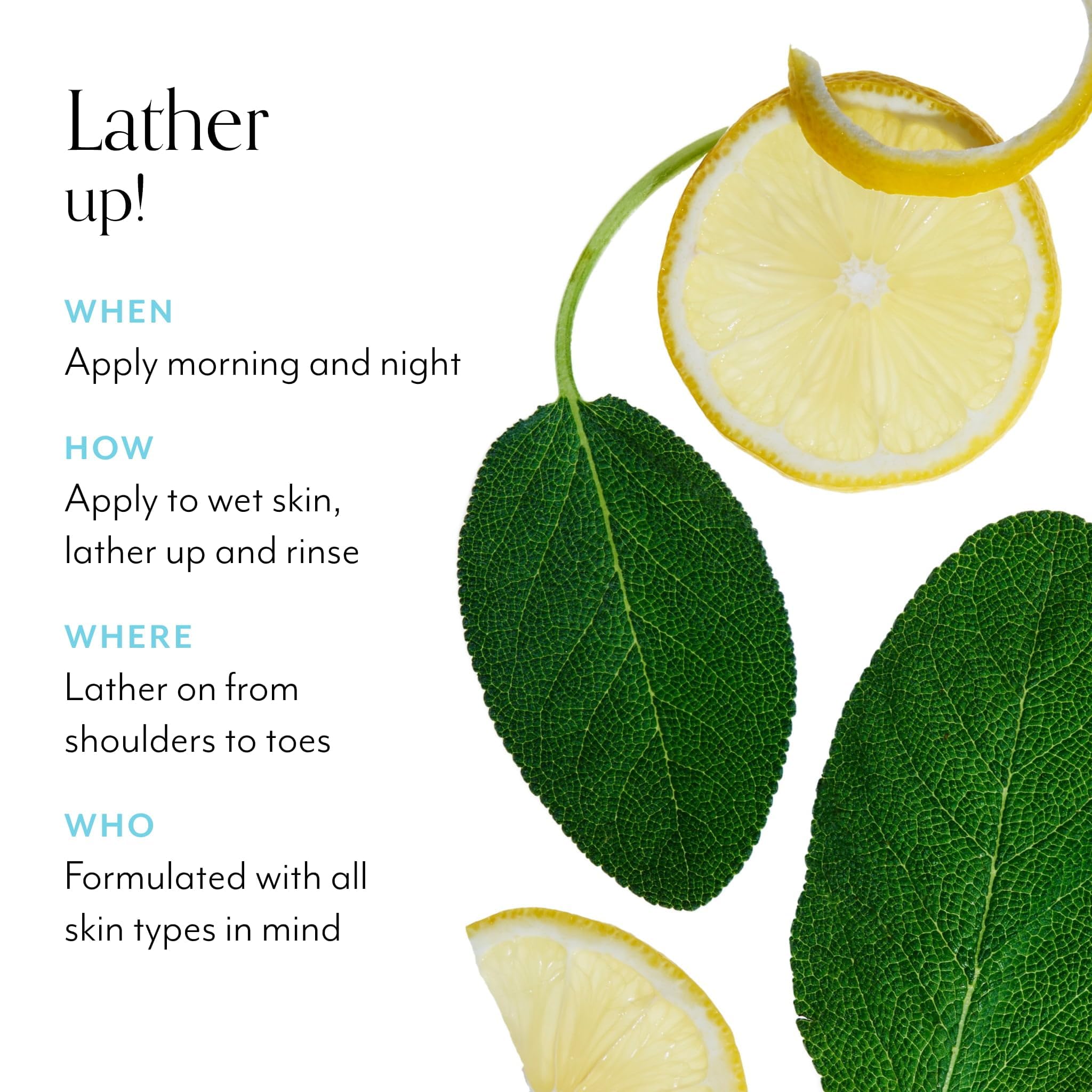 Bliss Soapy Suds Lemon Sage hydration glow on skin after shower